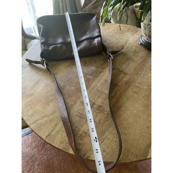 Oroton brown leather crossbody bag pebbled and croc embossed vintage Australia - Picture 11 of 15